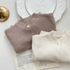Hot Selling Oversized Baby Knitted Cardigan Custom Toddler Child Plain Sweater Jackets Clothing Spring Baby Knit Cardigans