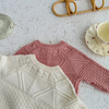 Kids Knit Cardigan Knitted Girls Sweater Tops Children Button Custom Kids Pointelle Cardigans Korean Style