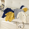 Sustainable Baby Knitted Autumn Warmth Jumpsuit Hot Sale Cotton Sweaters Breathable Cute New Born Unisex Rompers Clothes