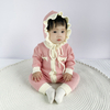 Knitted Baby Clothes Rompers Newborn Jumpsuit OEM Girl Hat Thick Warm Baby Romper
